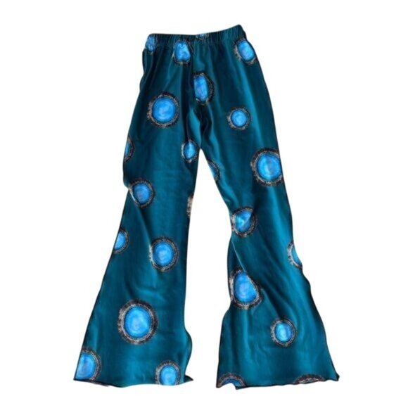 ANIM LIVING Ankle-Slit Flare Pants in Bizu - Picture 3 of 3